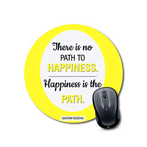 Gautam Buddha Quote Round Mouse Pad