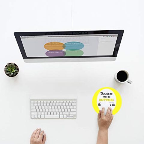 Crafty Worth mousepad for pc gaming rgb tag Mouse pad for bikes with quotes Round Mouse Pad for Laptop/pc (9X9 Inches) - alternate view