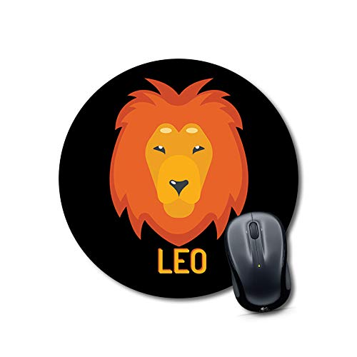 Leo Zodiac Round Mouse Pad