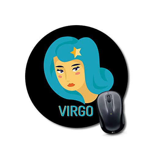 Virgo Zodiac Round Mouse Pad