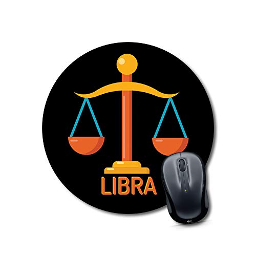 Round Libra Zodiac Mouse Pad