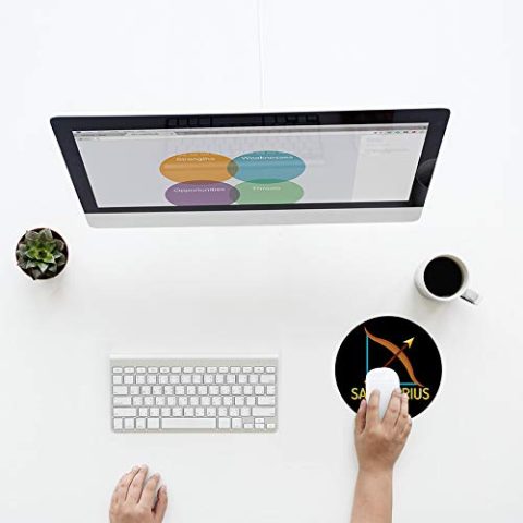 Crafty Worth round mouse pad car Mouse pad for men with quotes with led light Round Mouse Pad for Laptop/pc (9X9 Inches) - alternate view