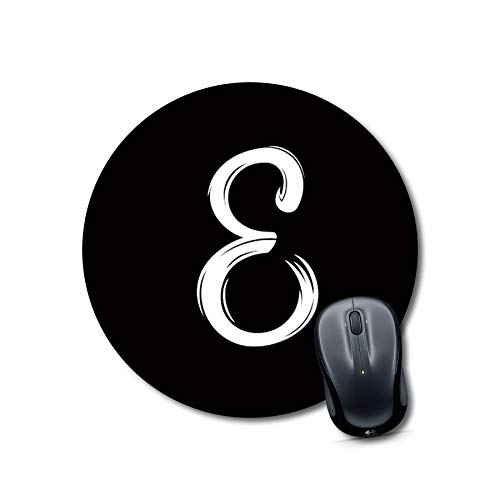 Minimalist Letter E Round Mouse Pad