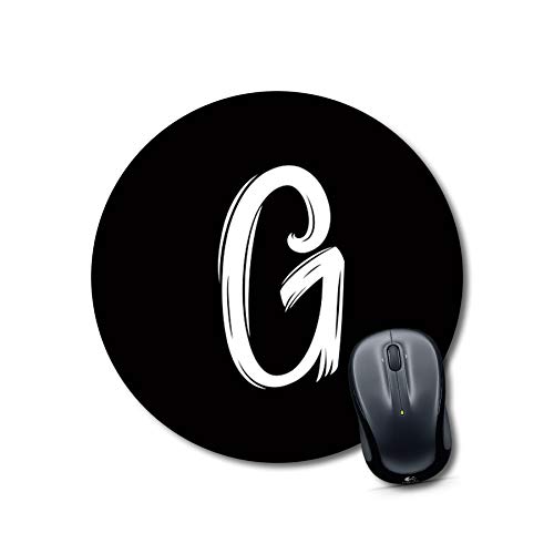 Alphabet G Minimalist Round Mouse Pad