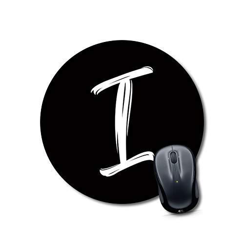 Alphabet Letter I Round Mouse Pad