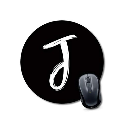 Crafty Worth round mouse pad captain america Alphabet J Mouse pad Round Mouse Pad for Laptop/pc (9X9 Inches)