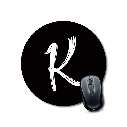 Alphabet K Round Mouse Pad