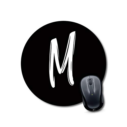 Alphabet M Round Desk Mouse Pad