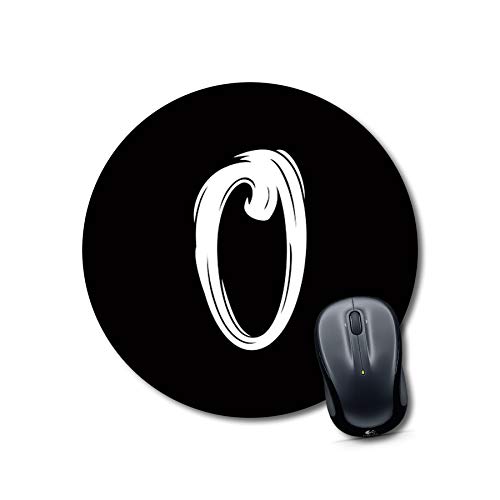 Minimalist Letter O Round Mouse Pad
