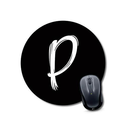 Alphabet P Round Mouse Pad