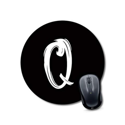 Crafty Worth mouse pad for gaming pc Alphabet Q Mouse pad Round Mouse Pad for Laptop/pc (9X9 Inches)