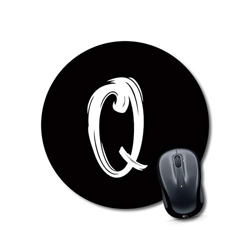 Round Alphabet Q Desk Mouse Pad