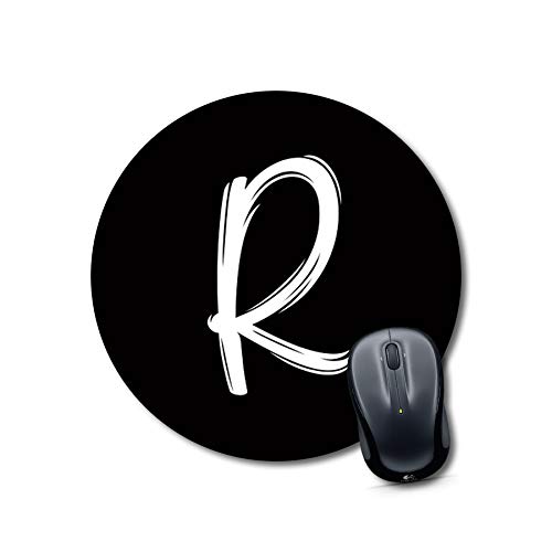 Letter R Monogram Round Mouse Pad