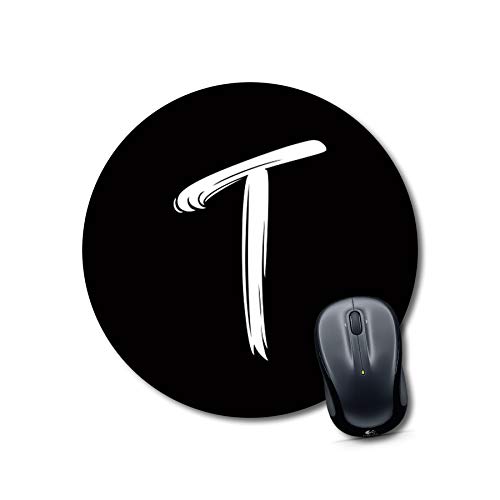 Letter T Round Mouse Pad