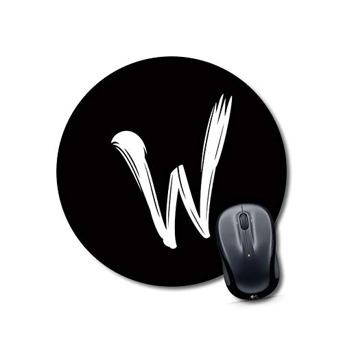 Round Letter W Desk Mouse Pad