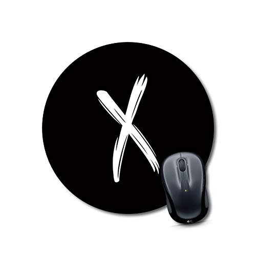 Minimalist Black Round Alphabet X Pad