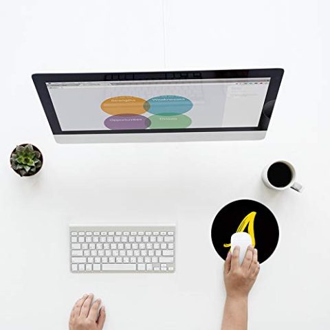 Crafty Worth mouse pad for artist Alphabet A Mouse pad Round Mouse Pad for Laptop/pc (9X9 Inches) - alternate view