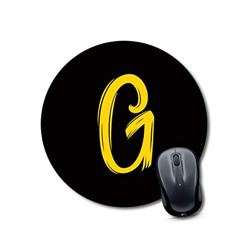 Letter G Personalized Round Mouse Pad