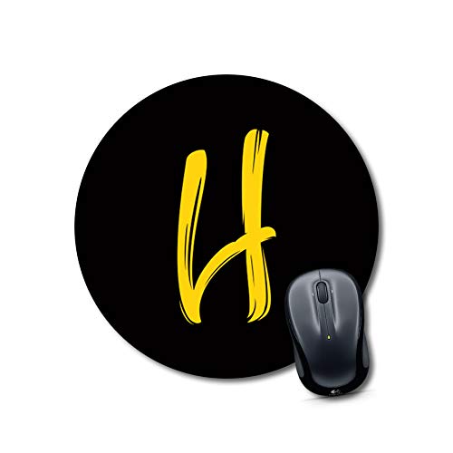 Letter H Personalized Round Mouse Pad