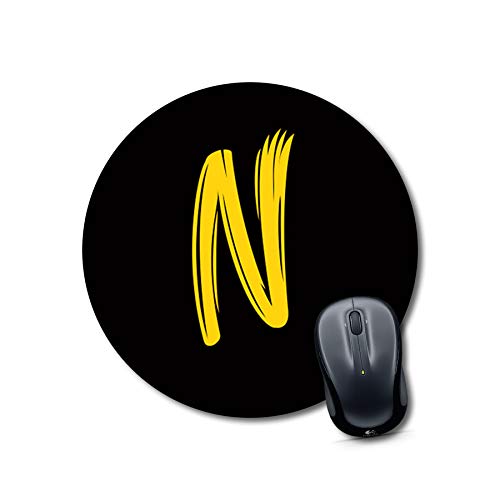 Round Letter N Alphabet Mouse Pad