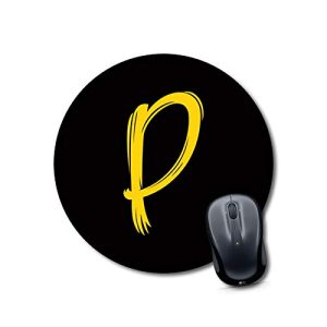 CraftyWorth mouse pad for coder Alphabet P Mouse pad Round Mouse Pad for Laptop/pc (9X9 Inches)