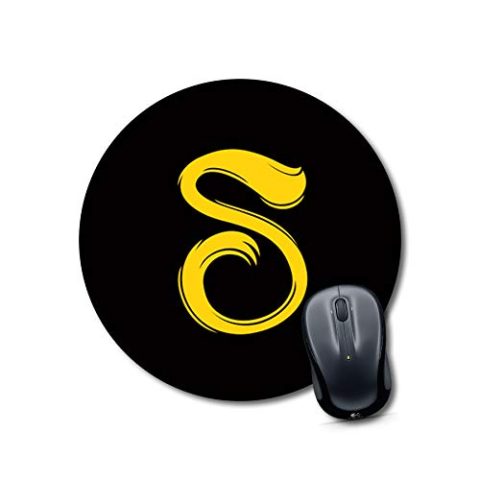 Crafty Worth mouse pad for chair Alphabet S Mouse pad Round Mouse Pad for Laptop/pc (9X9 Inches)