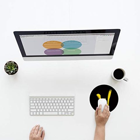 Crafty Worth mouse pad for dad Alphabet W Mouse pad Round Mouse Pad for Laptop/pc (9X9 Inches) - alternate view