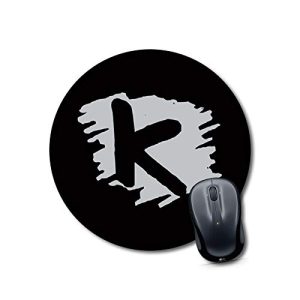 mouse pad for free fire Alphabet K Mouse pad Round Mouse Pad for Laptop/pc (9X9 Inches)