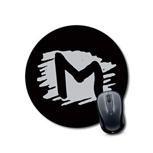 mouse pad for full desk Alphabet M Mouse pad Round Mouse Pad for Laptop/pc (9X9 Inches)