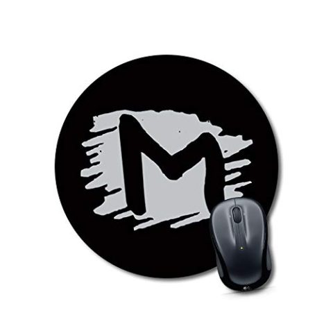 Crafty Worth mouse pad for full desk Alphabet M Mouse pad Round Mouse Pad for Laptop/pc (9X9 Inches)