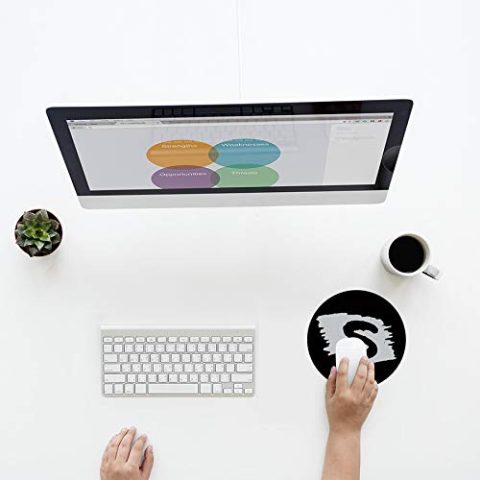 Crafty Worth mouse pad for girls unicorn Alphabet S Mouse pad Round Mouse Pad for Laptop/pc (9X9 Inches) - alternate view