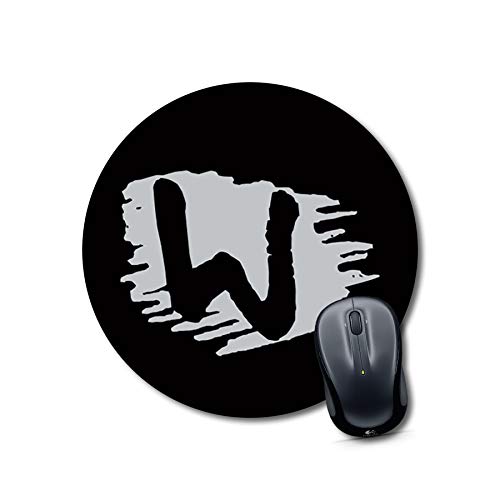 Alphabet W Round Desk Mouse Pad