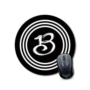 Crafty Worth Alphabet B round mousepad 9x9