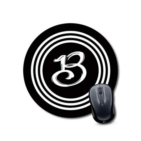 Alphabet B Round Mouse Pad