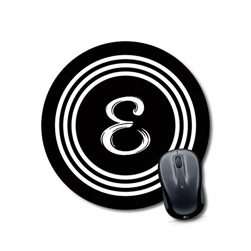 Alphabet E Round Desk Mouse Pad