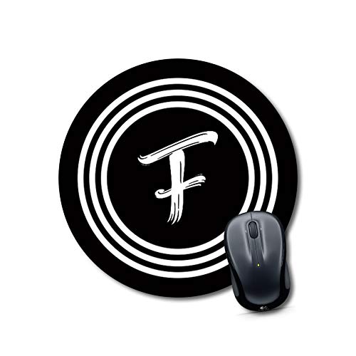 Alphabet F Round Desk Mouse Pad