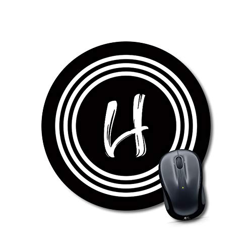 Minimalist Letter H Circular Mouse Pad
