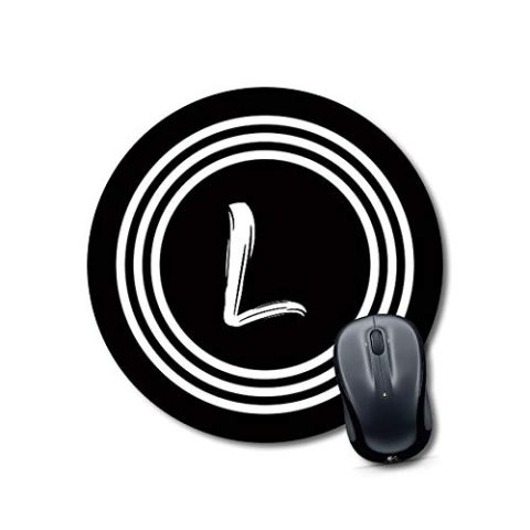 Crafty Worth mouse pad for kids boys Alphabet L Mouse pad Round Mouse Pad for Laptop/pc (9X9 Inches)