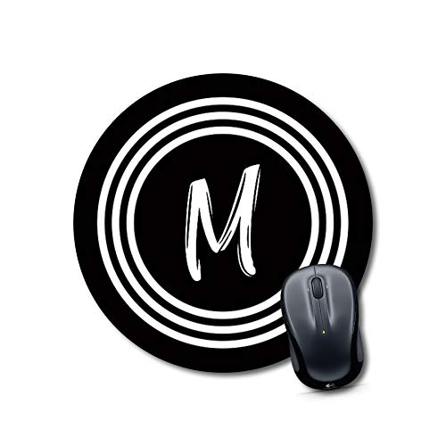 Monogram M Round Desk Mouse Pad