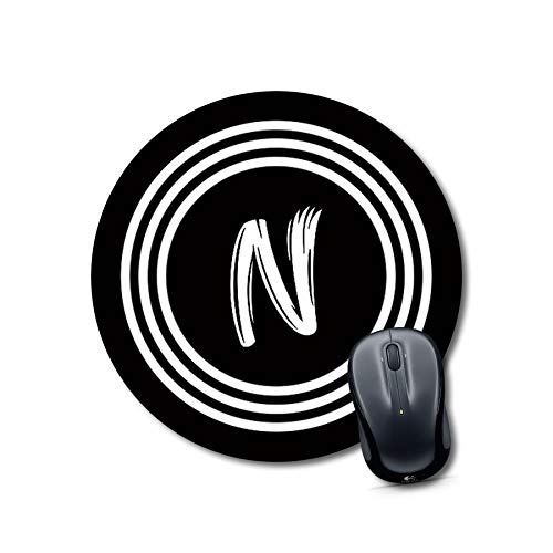 Alphabet N Round Desk Mouse Pad