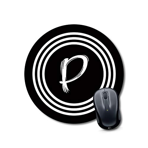 Personalized Letter P Circular Mouse Pad