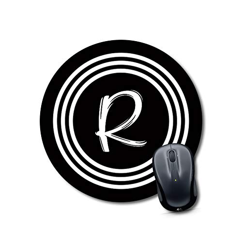 Personalized Alphabet Initial Round Mouse Pad