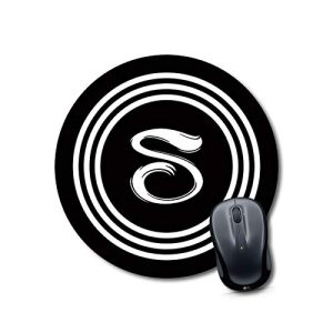 mouse pad for mouse Alphabet S Mouse pad Round Mouse Pad for Laptop/pc (9X9 Inches)