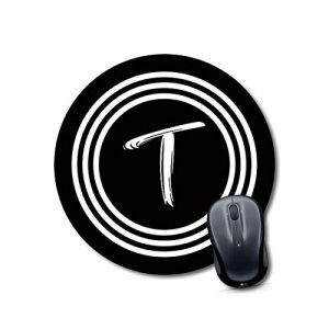 mouse pad for mac Alphabet T Mouse pad Round Mouse Pad for Laptop/pc (9X9 Inches)