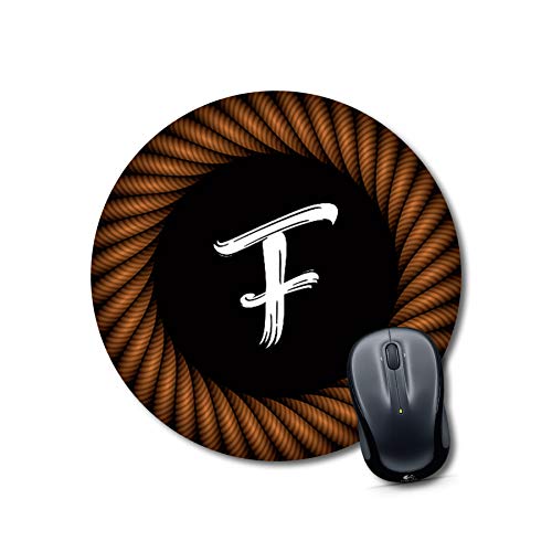 Alphabet F Round Desk Mouse Pad