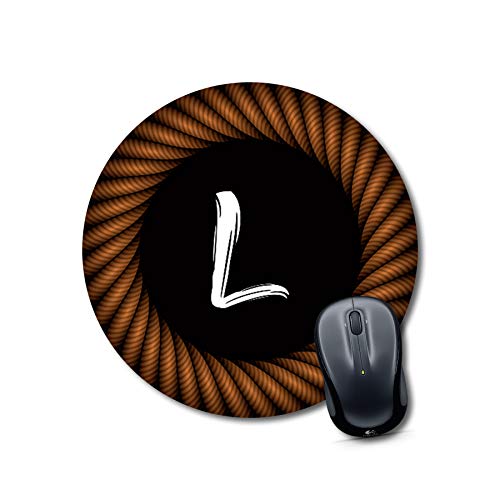 Letter L Rope Pattern Mouse Pad