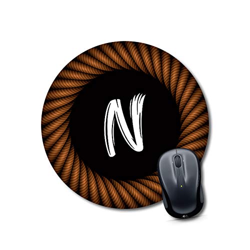Alphabet N Small Laptop Mousepad 9x9
