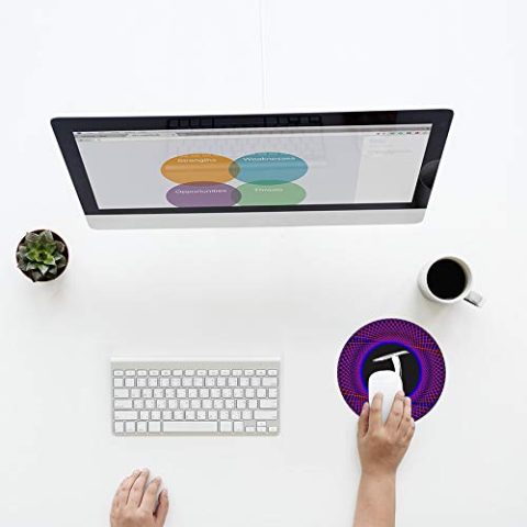 Crafty Worth mouse pad for table Alphabet J Mouse pad Round Mouse Pad for Laptop/pc (9X9 Inches) - alternate view