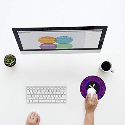 Crafty Worth mouse pad for wireless mouse laptop Alphabet X Mouse pad Round Mouse Pad for Laptop/pc (9X9 Inches) - alternate view