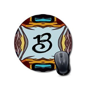 mouse pad for pc Alphabet B Mouse pad Round Mouse Pad for Laptop/pc (9X9 Inches)